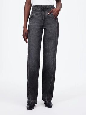 Madewell Tapered Denim Trousers Size 29 Robles Wash Black